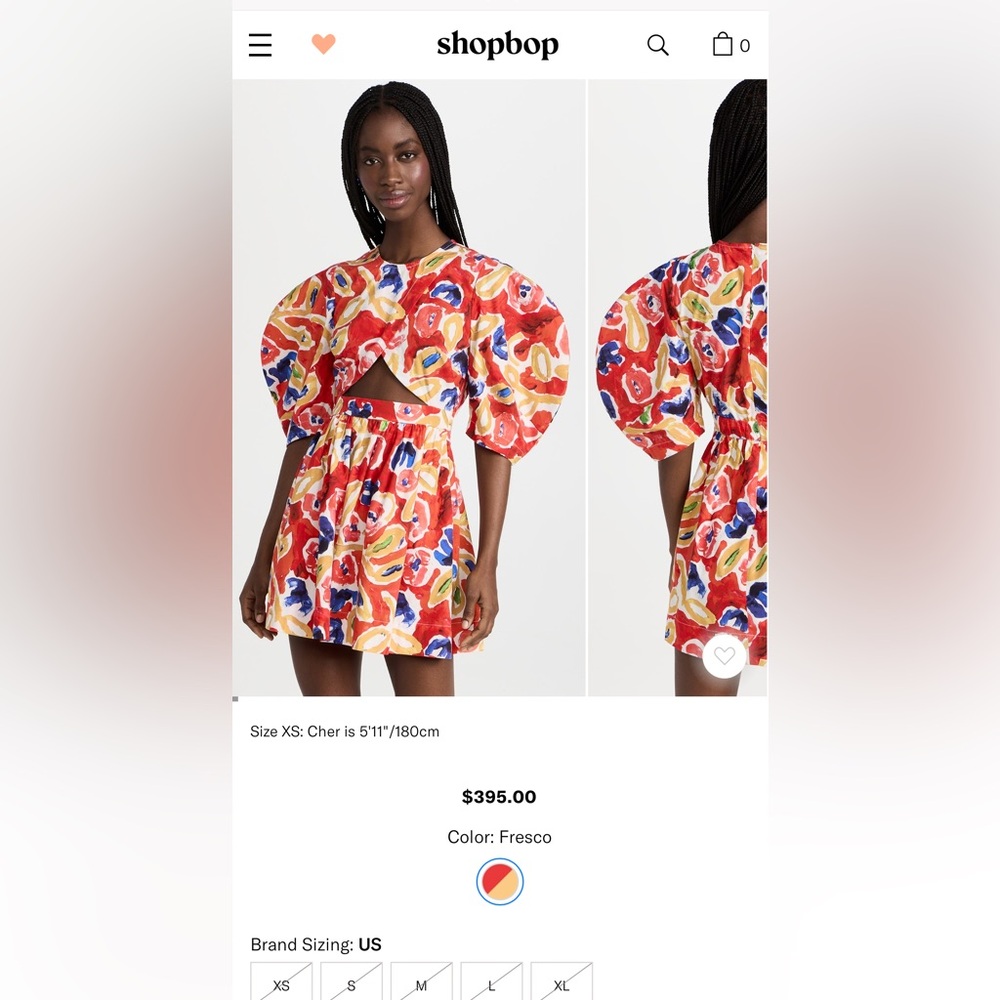 NWOT De Loreta Candelaria dress in Fesco print